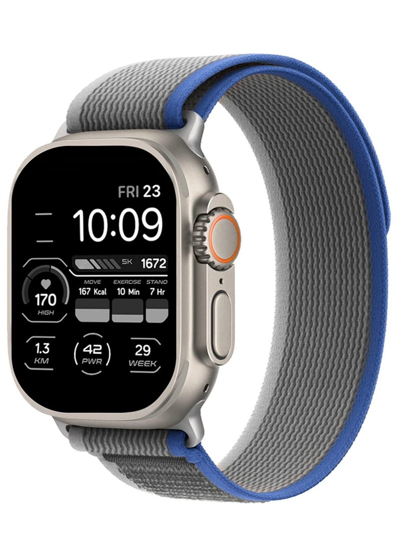 BGM Trail Loop Compatible with Apple Watch Band 49mm/45mm/44mm/42m Nylon Weave Sport Loop Men Women Adjustable Pull Tab Strap for Apple Watch Ultra iWatch Series 8 7 6 5 4 3 2 1 SE  - Image 2