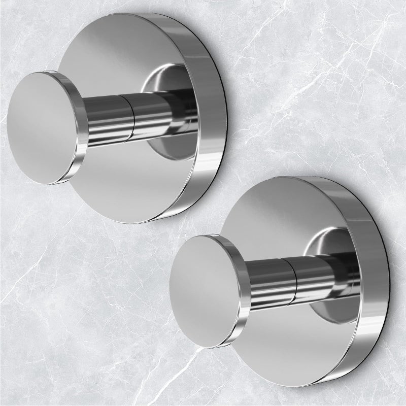 WingWider Shower Hooks for Inside Shower,Suction Cup Hooks for Glass Window,Removable Towel Hooks for Bathrooms,2 Packs(Mirror) - Image 1