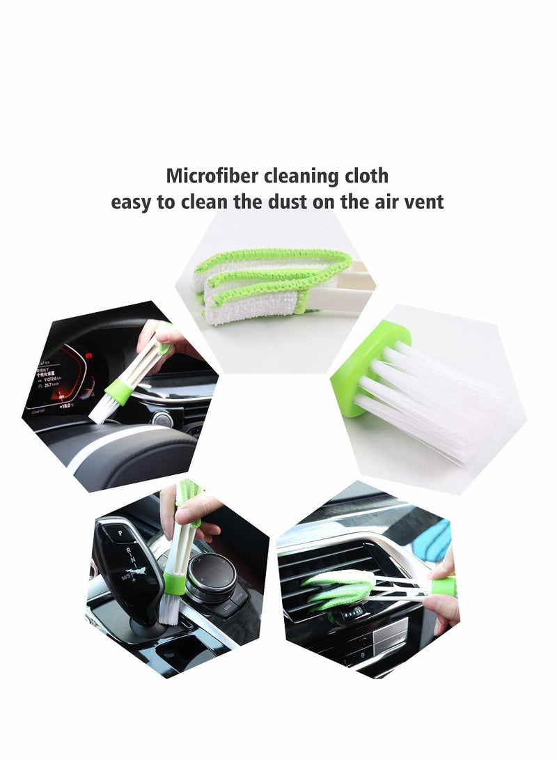 Barakah 9Pcs Car Detailing Brushes Kit for Washing Wheels, Interior, Exterior, Car Cleaning Supplies Including Long Handle Rim Brush, Car Wheel Brush, Detailing Brushes Set, Vent Duster, Towels - Image 4