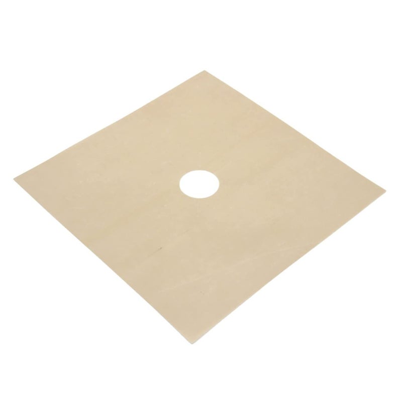 Beige Gas Stove Burner Cover Non Stick Hob Liner Oven Liner Pad With Precut Hole Large - Image 2