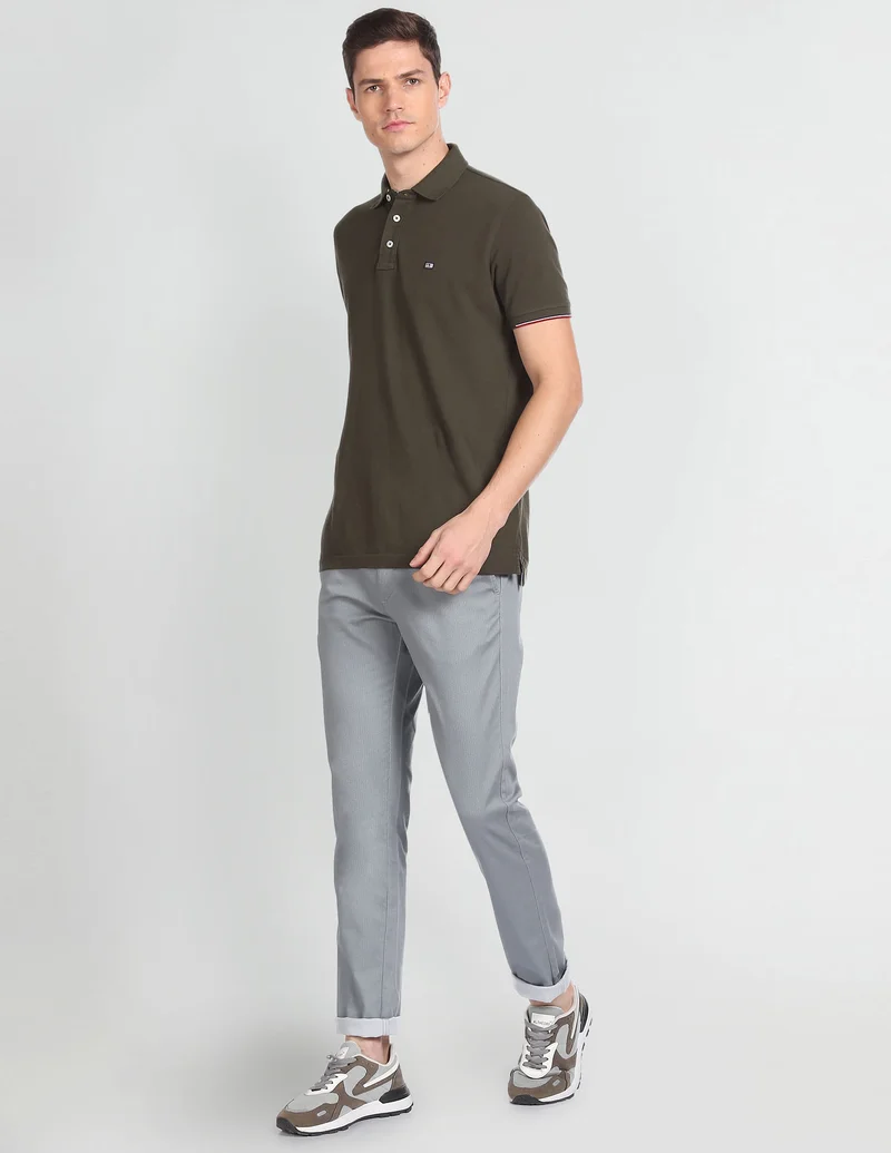 Arrow  Geometric Printed Low Rise Trousers for Men | Best Price UAE