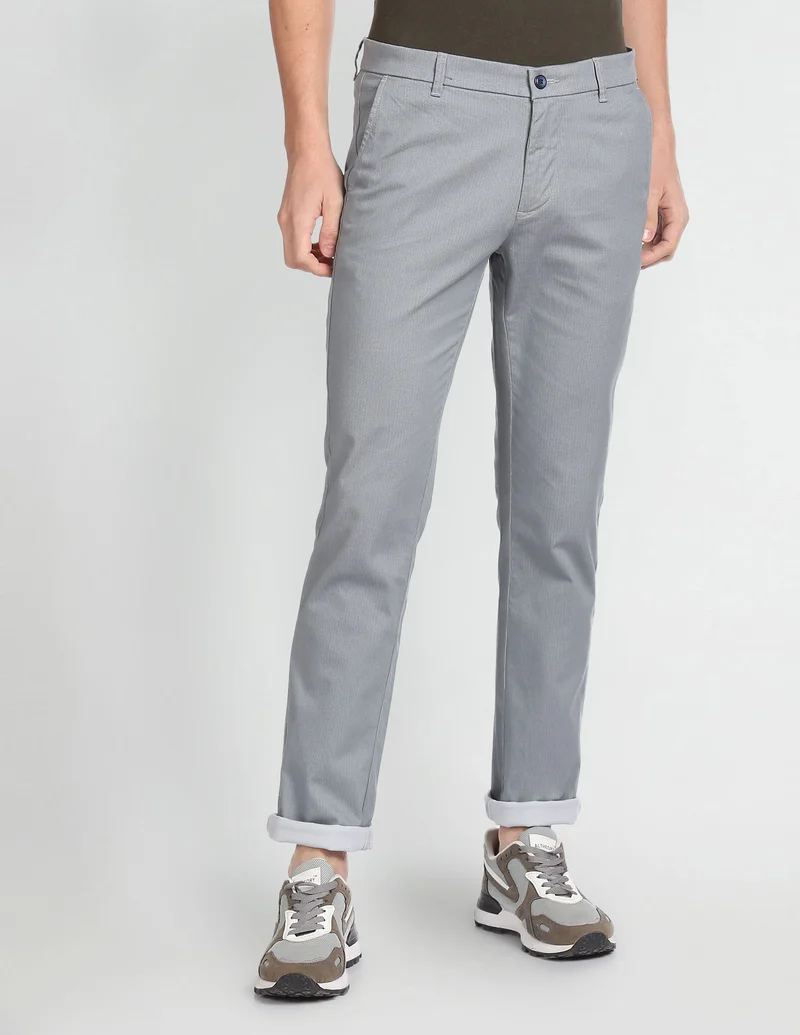 Geometric Printed Low Rise Trousers