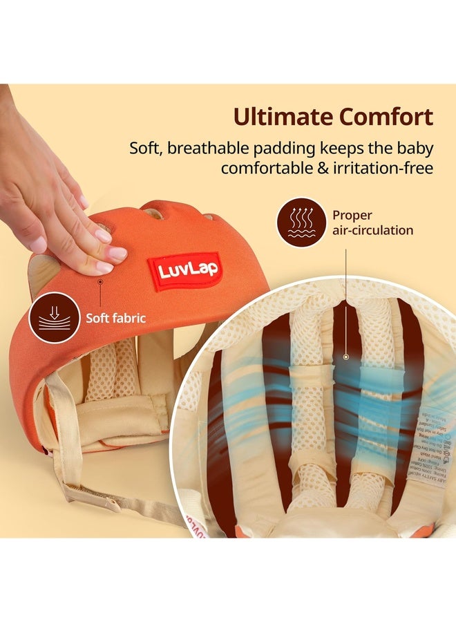 Luvlap Baby Safety Helmet - Essential Safety Gear for 6+ Months to 3 Years | Toddler Head Protector | Secure Fit & Comfort | Appealing Design | Lightweight | Proper Air Ventilation, Orange - Image 5