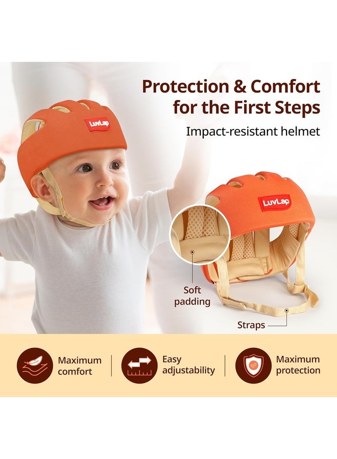 Luvlap Baby Safety Helmet - Essential Safety Gear for 6+ Months to 3 Years | Toddler Head Protector | Secure Fit & Comfort | Appealing Design | Lightweight | Proper Air Ventilation, Orange - Image 2