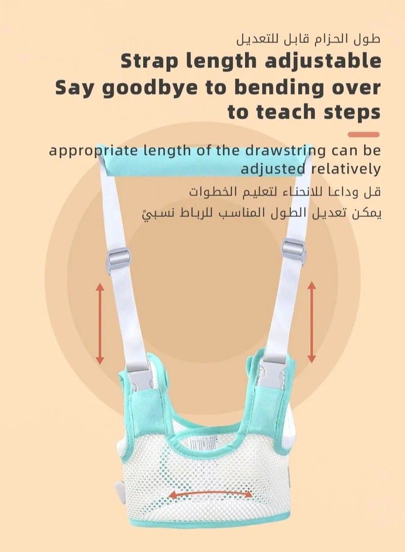 DOOKOO Adjustable Baby Walking Harness With 1 Infant Anti Lost Wrist Link and 2 Knee Pads, Breathable Toddler Harnesses Assistant Belt For Learning Walk Easy-to-Wear to Boys Girls  - Image 2