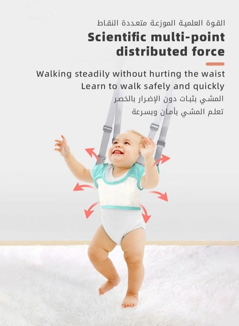 DOOKOO Adjustable Baby Walking Harness With 1 Infant Anti Lost Wrist Link and 2 Knee Pads, Breathable Toddler Harnesses Assistant Belt For Learning Walk Easy-to-Wear to Boys Girls  - Image 5
