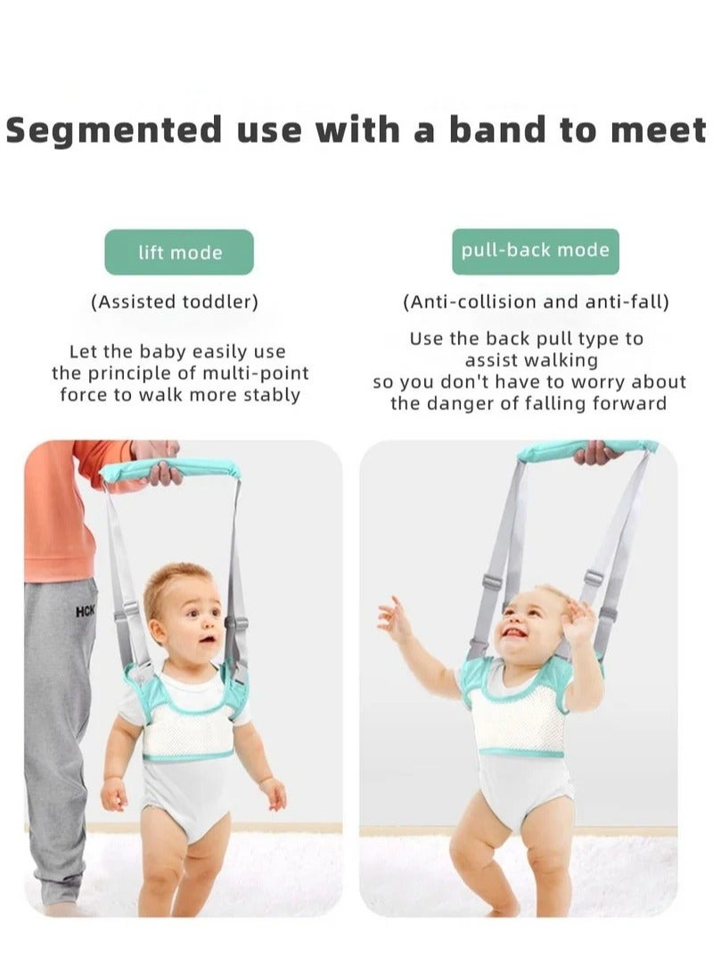 Adjustable Baby Walking Harness With 1 Infant Anti Lost Wrist Link and 2 Knee Pads, Breathable Toddler Harnesses Assistant Belt For Learning Walk Easy-to-Wear to Boys Girls
