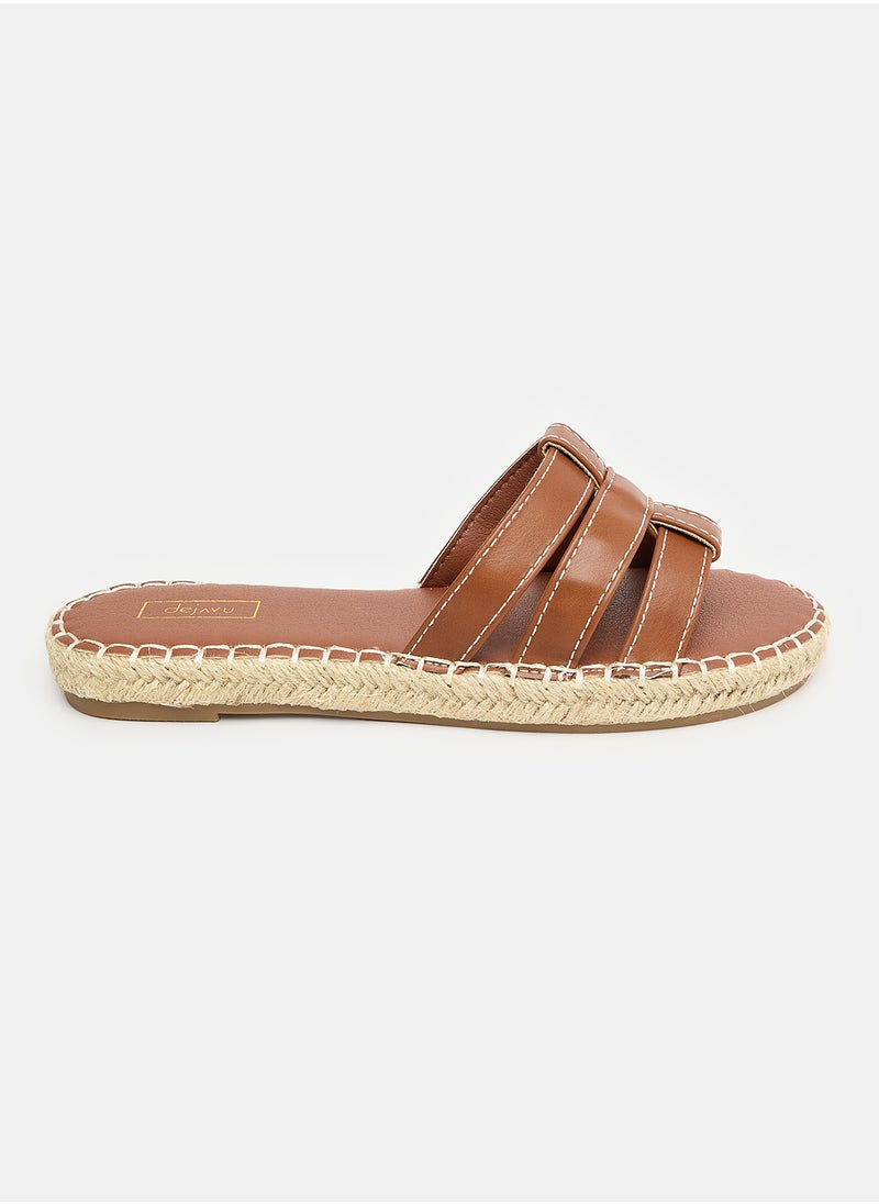 Stitched Details Slip-On Slippers