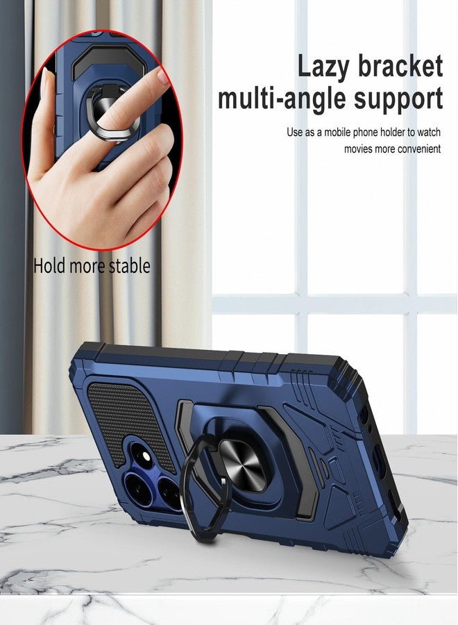 TJ's TJS Compatible for Boost Mobile Celero 5G + Plus 2024 (3rd Version) Case, with Tempered Glass Screen Protector, Metal Ring Kickstand Heavy Duty Celero3 5G + Phone Case (Blue) - Image 5