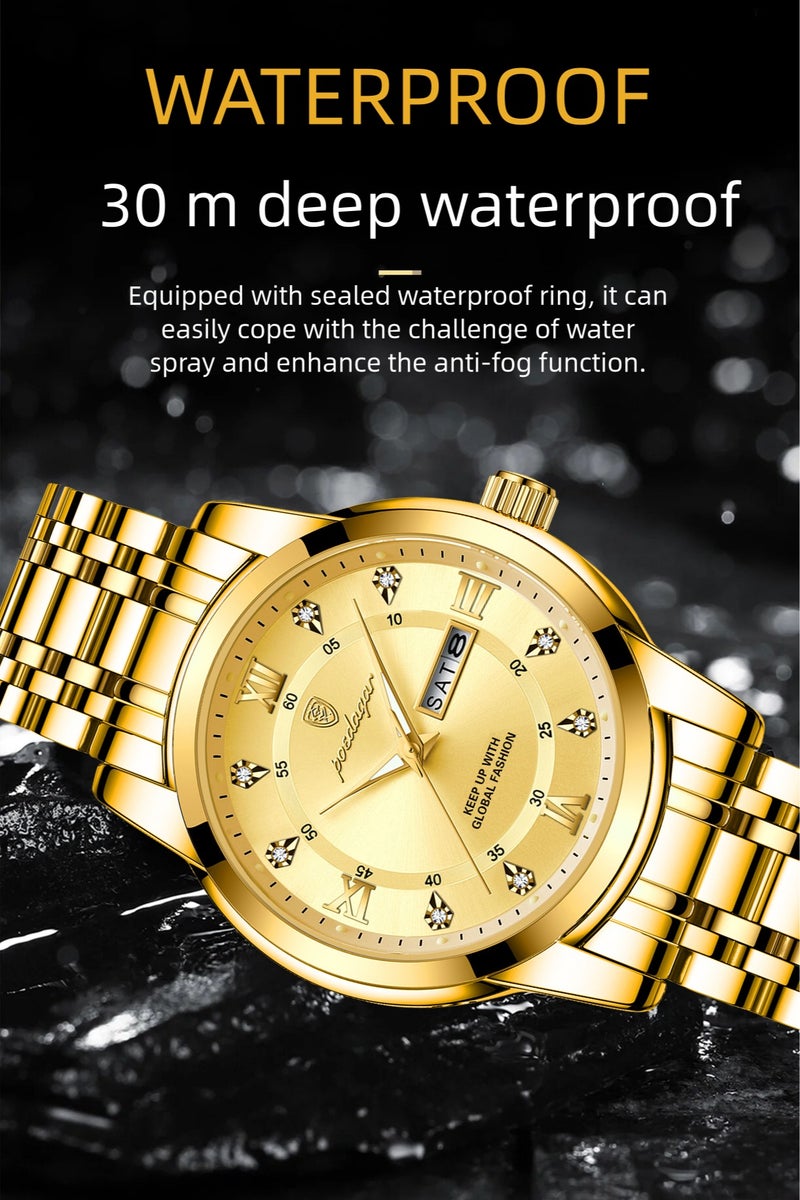 POEDAGAR Watches for Men ,Man Watch Waterproof Luminous Men's Watch Quartz-41mm - Image 3