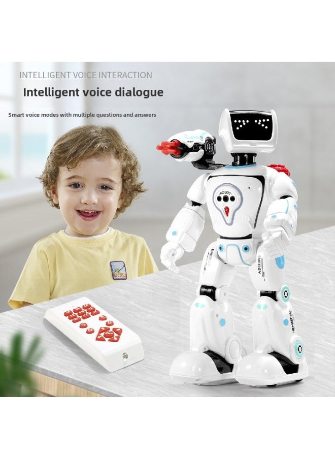 Generic - Explosion Remote Control Induction Intelligent Dialogue Interactive Question And Answer Robot Children's Educational Programming Popular Science Toys-Colour:Panda Warrior (english Version)-22006 - Image 1