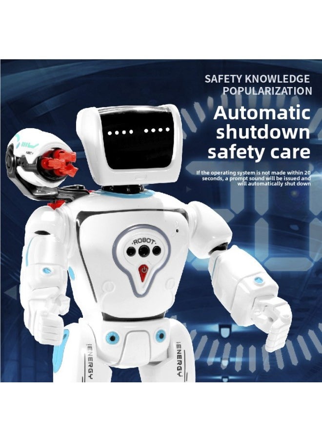 Generic - Explosion Remote Control Induction Intelligent Dialogue Interactive Question And Answer Robot Children's Educational Programming Popular Science Toys-Colour:Panda Warrior (english Version)-22006 - Image 1