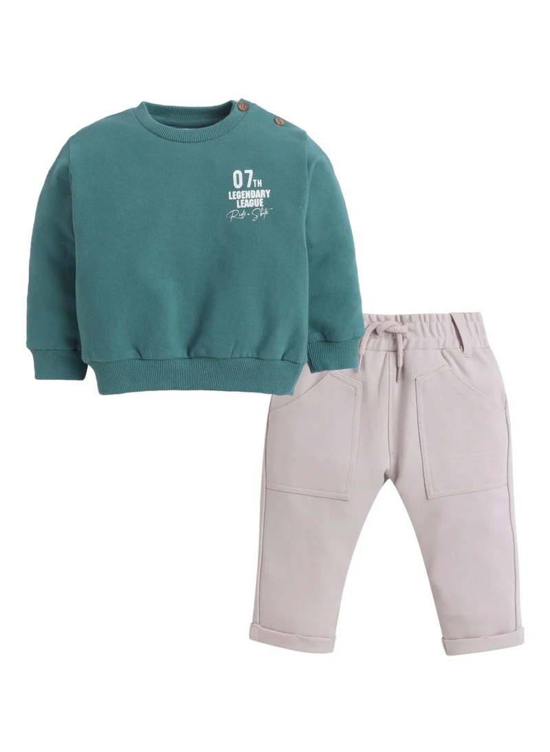 Dirkje Boys Set – “07 Legendary League” Print Sweatshirt & Jogger Pants