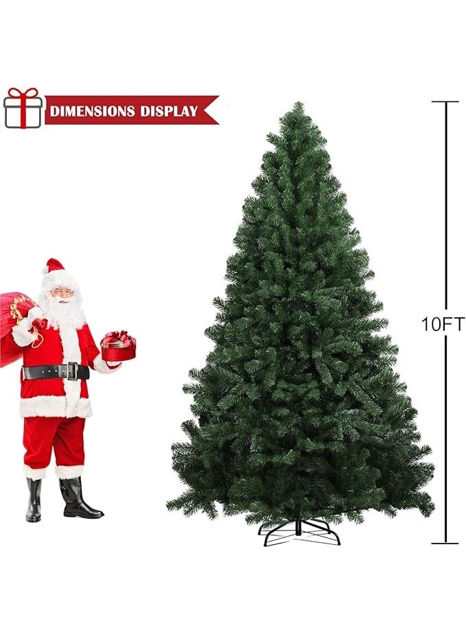 NIBEMINENT Christmas Tree 10ft Real Pine Needles Artificial Christmas Trees 300CM with 2500 Full Branches Tips Xmas Tree for Home - Image 5