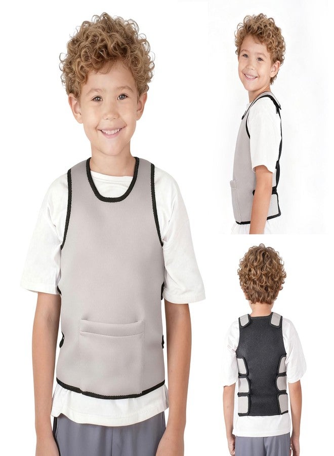 lefeke Compression Vest for Children, Adjustable Weighted Vest for Kids Deep Pressure Comfort (M)