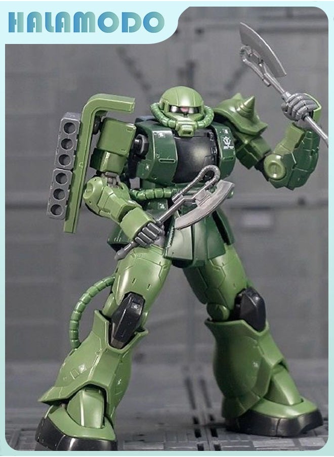 HALAMODO Gundam GTO Green Zaku Action Figure Assembly Model with Exquisite Fluorescent Water Decals, a Stylish Desktop Decoration, a Popular Assembly Model Toy Suitable for Boys and Girls  - Image 3