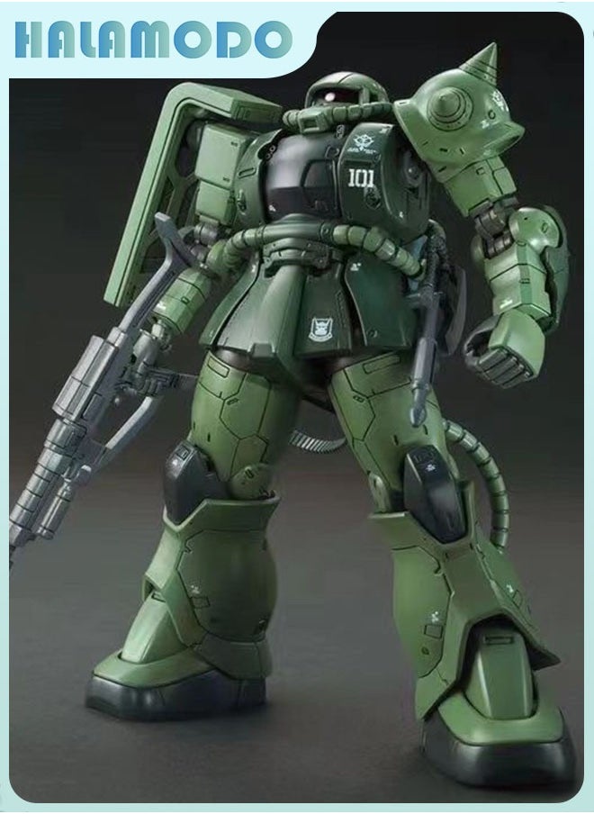 HALAMODO Gundam GTO Green Zaku Action Figure Assembly Model with Exquisite Fluorescent Water Decals, a Stylish Desktop Decoration, a Popular Assembly Model Toy Suitable for Boys and Girls  - Image 5
