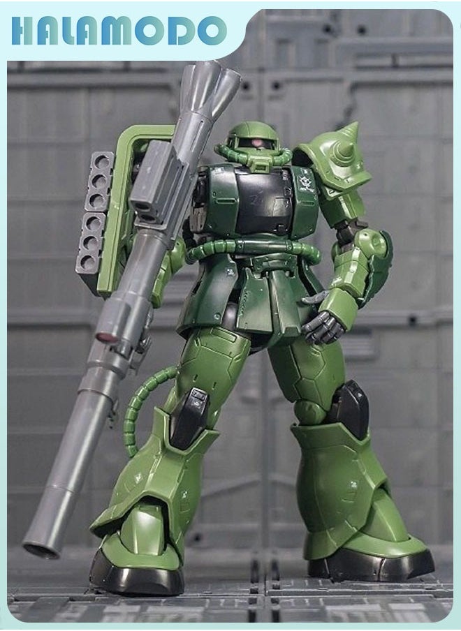 HALAMODO Gundam GTO Green Zaku Action Figure Assembly Model with Exquisite Fluorescent Water Decals, a Stylish Desktop Decoration, a Popular Assembly Model Toy Suitable for Boys and Girls  - Image 2