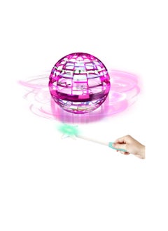 كول بيبي ألعاب الطيران، طائرات بدون طيار صغيرة تعمل باليد UFO لعبة الكرة Orb Boomerang Spinner مع أضواء LED دوارة بزاوية 360 درجة للأطفال الكبار هدية  - Image 1
