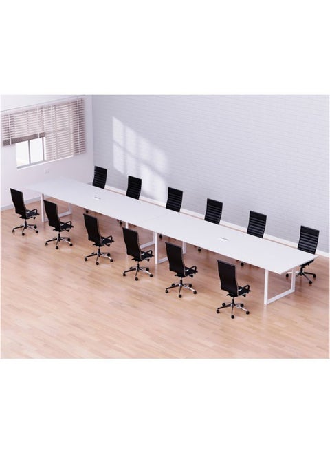 Mahmayi Vorm 136-48 12 Seater White Conference-Meeting Table