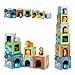 KMTJT Sorting and Stacking Toys Blocks for Toddlers 13 Soft Safari Animal Bath Toys Age 24 Numbers Nesting Stackable Toys for Baby 1218 Months Montessori Toys Gifts for 1 2 3 Year Old Boys Girls - Image 4