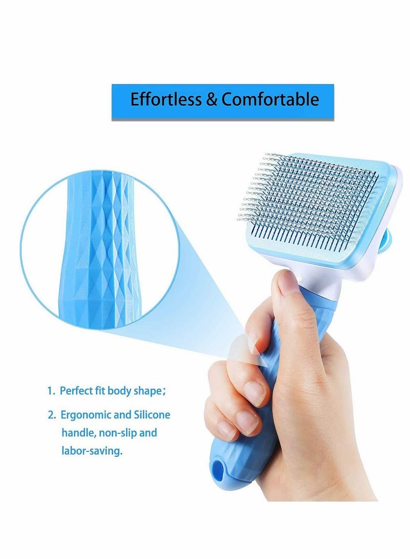 KASTWAVE Pet Supplies Comb Self Cleaning Slicker Brush For Dogs Pet Cat Fur Hair Grooming Cat Comb Dog Hair Shedding Hair Tool Brush Products For Short Long Hair Breeds Animals  - Image 2