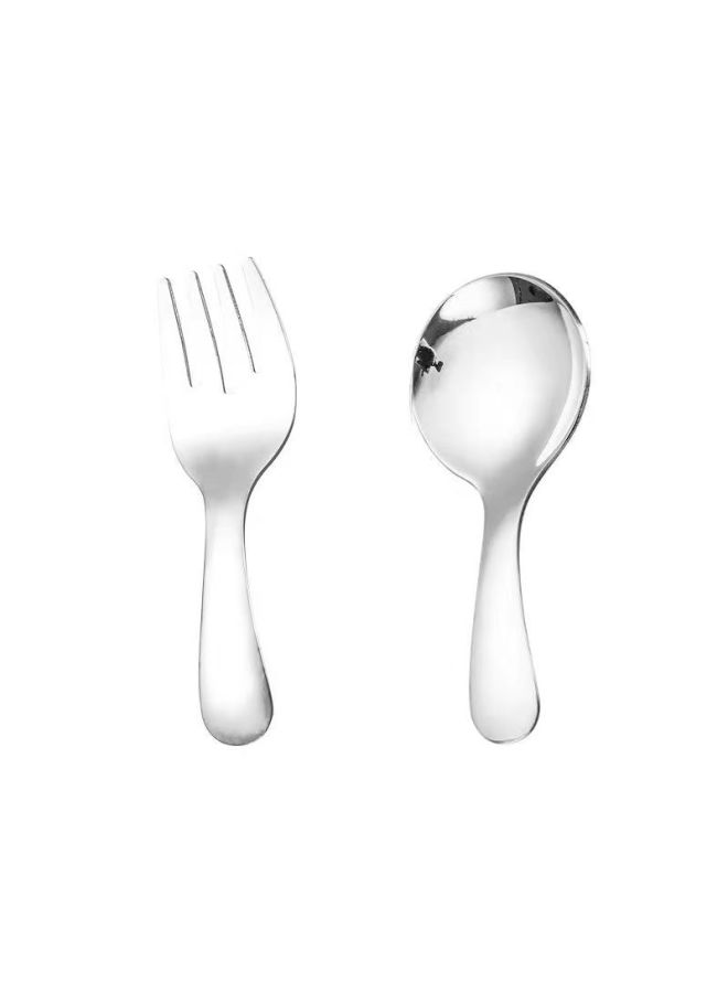 Stainless Steel Short Handle Spoon Mini Children's Tableware Ice Cream Dessert Spoon Tea Spoon Outdoor Travel Tableware Convenient-Color:Set [box Color Random] - Image 5