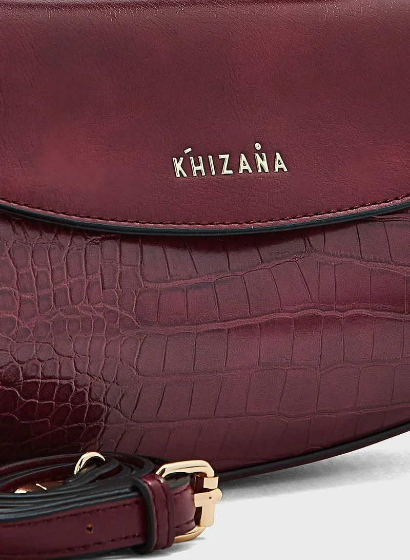 Khizana Croc Mix Satchel Bag