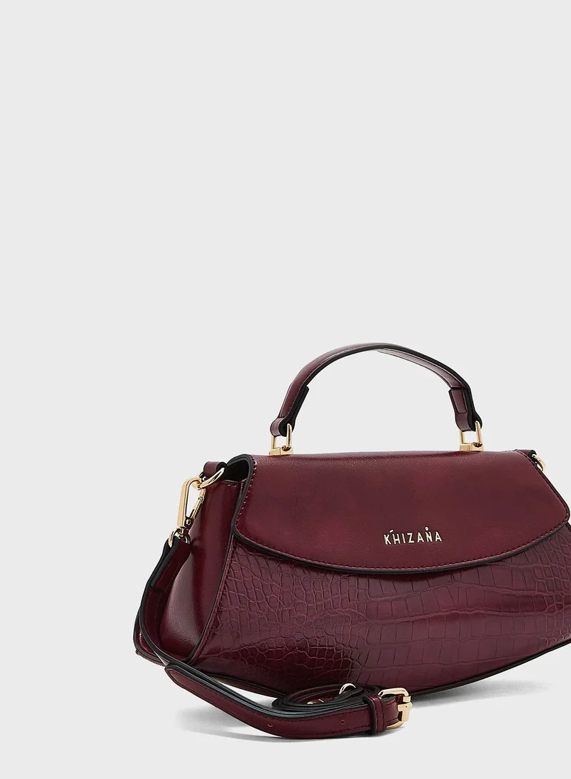 Khizana Croc Mix Satchel Bag