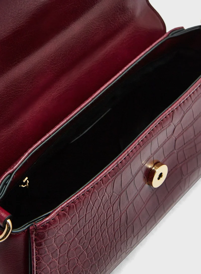 Khizana Croc Mix Satchel Bag