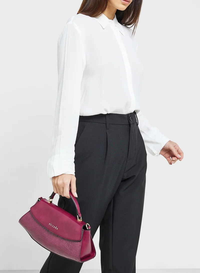 Khizana Croc Mix Satchel Bag