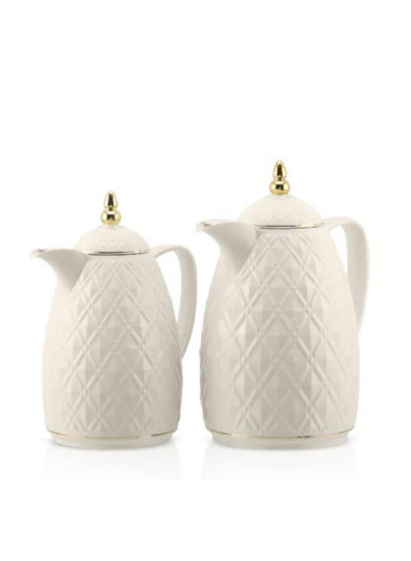 Rose A Two-Piece Coffee Thermos Set One Liter + Half A Liter - Image 1