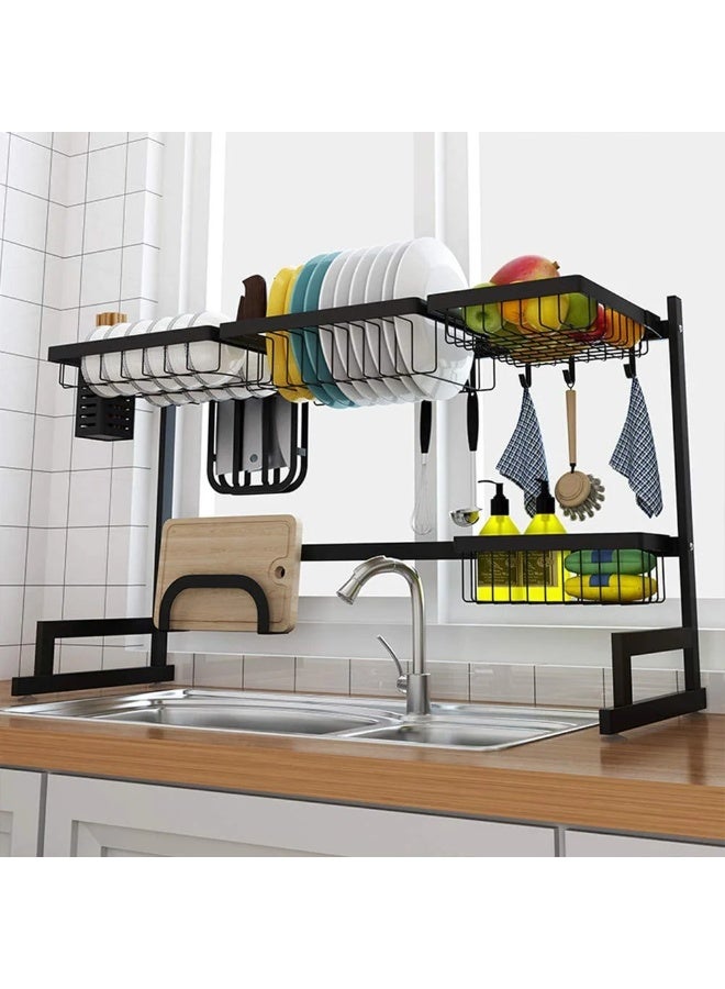Home Plus Dish Drying Stainless Steel Kitchen Over Sink Storage Rack - Image 3
