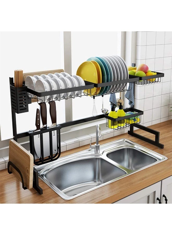Home Plus Dish Drying Stainless Steel Kitchen Over Sink Storage Rack - Image 5