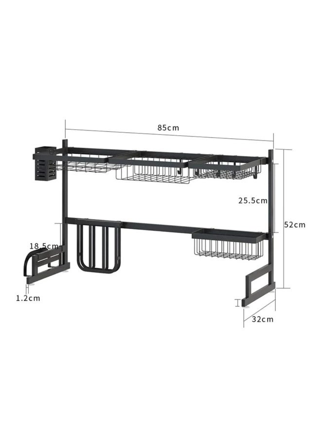 Home Plus Dish Drying Stainless Steel Kitchen Over Sink Storage Rack - Image 2