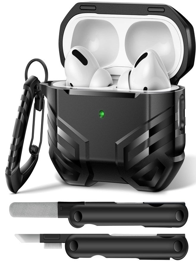 موبوسي جراب حماية MOBOSI لسماعات AirPods Pro 2، متوافق مع MagSafe، جراب حماية عسكري لسماعات AirPods Pro 2/1، جراب مقاوم للصدمات مع مجموعة تنظيف وحلقة مفاتيح (2023/2022/2019) - Image 1