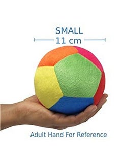 Storio Storio Plastic Soft Plush Toys Baby Ball with Rattle Sound for Baby Boy Girl Kids - 11 Cm Multi Color, Exercise & Fitness  - Image 2