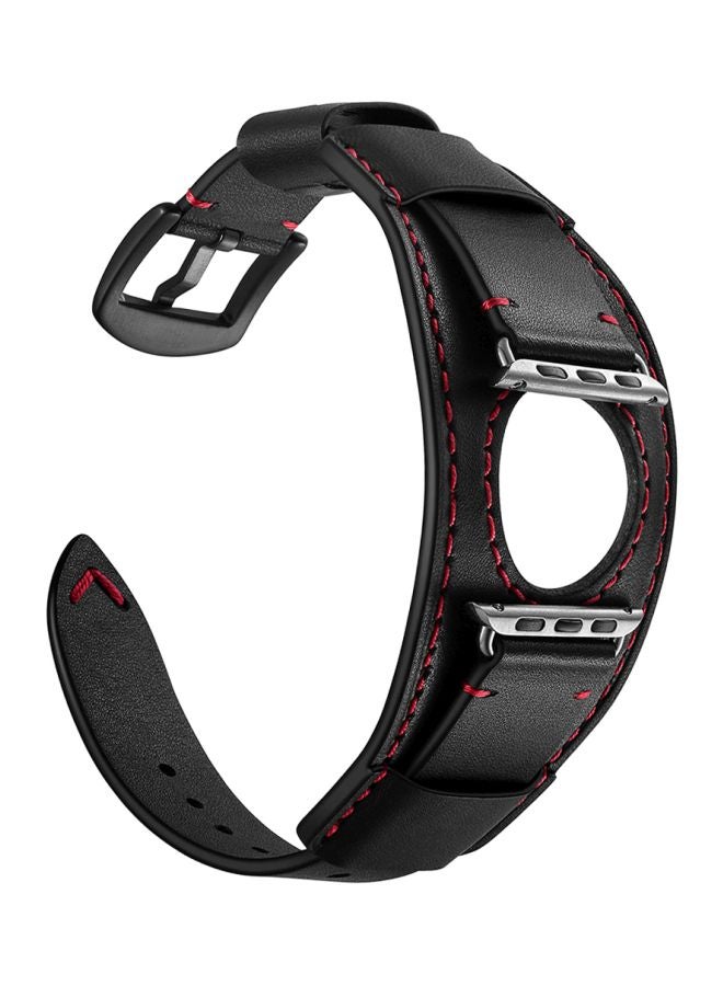 Perfii Replacement Band For Apple Watch Series 5/4/3/2/1 40/38 mm Black/Red - Image 1