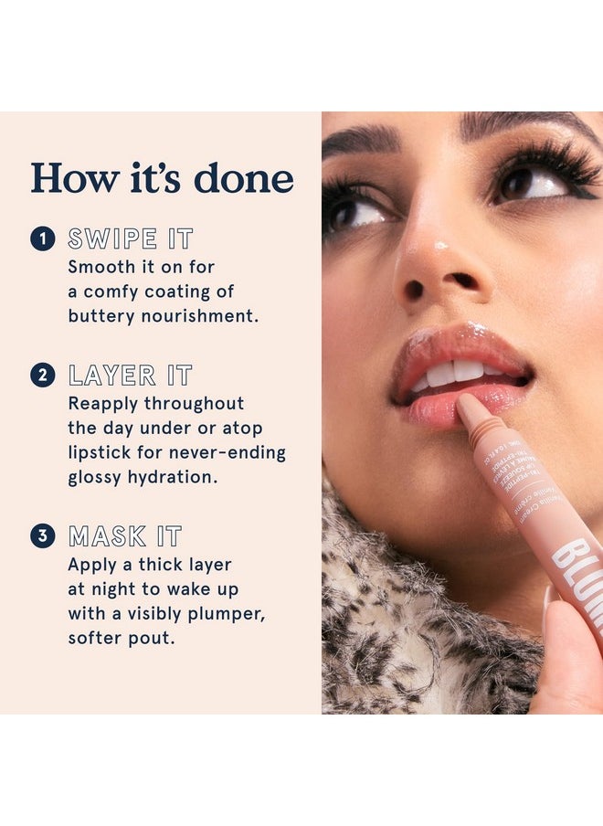 Blume - Blume Tri-Peptide Vanilla Lip Balm - Superbalm Lip Moisturizer with Shea Butter and Squalane to Deeply Hydrate & Heal Dry, Cracked Lips - Cruelty Free & Vegan Lip Plumper (0.4 Fl Oz) - Image 1