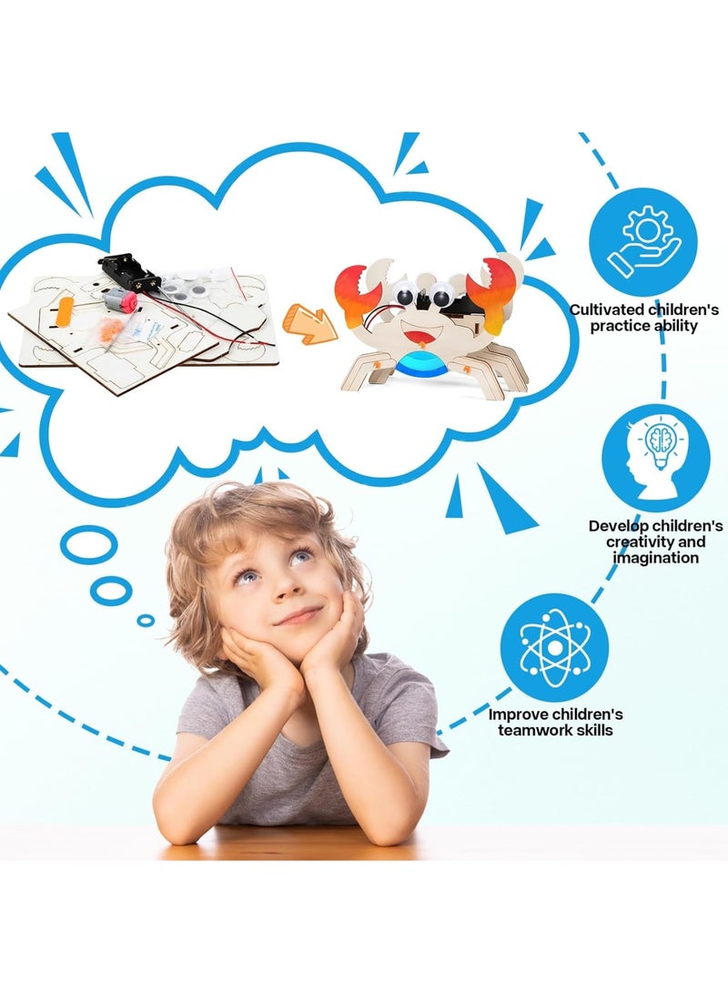 Excefore Science Kits for Kids Age 8-12, 5 in 1 Boys Toys Educational Building Crafts,3D Wooden Assembly Engineering Set, Toys Gift for Teens Boys and School Projects - Image 3