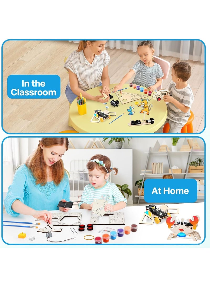 Excefore Science Kits for Kids Age 8-12, 5 in 1 Boys Toys Educational Building Crafts,3D Wooden Assembly Engineering Set, Toys Gift for Teens Boys and School Projects - Image 4