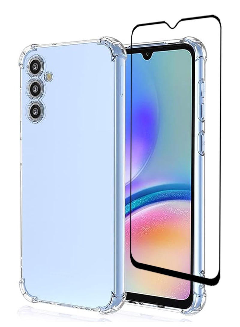 حزمة 2 في 1 لجهاز سامسونج جالاكسي A16 5G - غلاف مقاوم للصدمات شفاف للغاية وواقي شاشة من الحافة إلى الحافة، حماية 360 درجة، غلاف خلفي وواقي شاشة لجهاز سامسونج جالاكسي A16 - Image 1