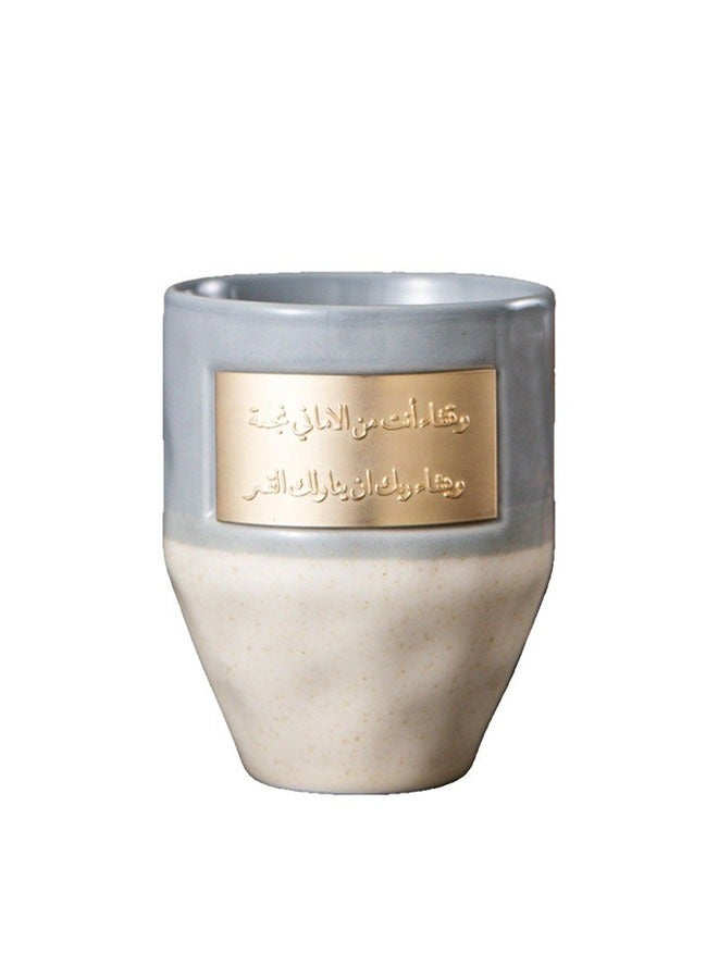 265ml Ceramic Coffee Mug - Creative Porcelain Tea Cup for Office, Kitchen, Hotel & Breakfast Use – Brushed Modern Design (grey)  - Image 1