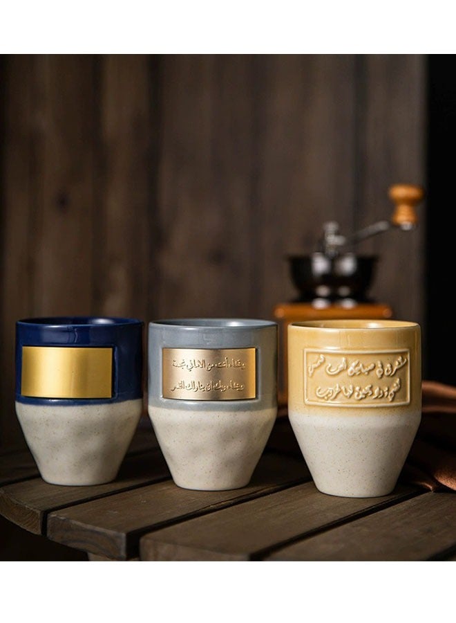 265ml Ceramic Coffee Mug - Creative Porcelain Tea Cup for Office, Kitchen, Hotel & Breakfast Use – Brushed Modern Design (grey)  - Image 5