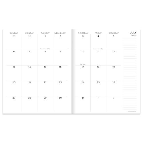 TF Publishing July 2025 - June 2026 Peaks and Valleys Medium Monthly Planner - 12 Month Academic Planner 2025-2026 with 2-Page Spreads, Monthly Calendar Grids and Planning Prompts - 6.5 in x 8 in - Image 2