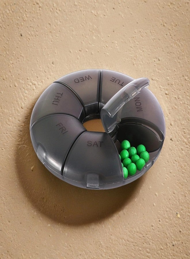 INVODA Pill Organizer INVODA Pill Case7 Day Transparent Pill Box Weekly Pill Planner Remark from Sunday to Saturday Pill Container with7 Compartments - Image 3