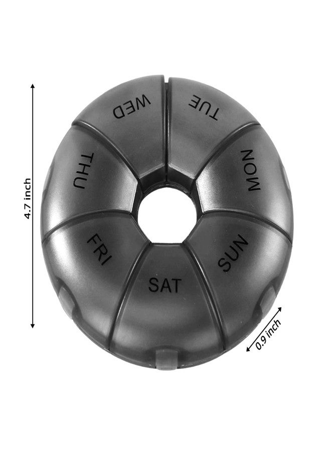 INVODA Pill Organizer INVODA Pill Case7 Day Transparent Pill Box Weekly Pill Planner Remark from Sunday to Saturday Pill Container with7 Compartments - Image 2