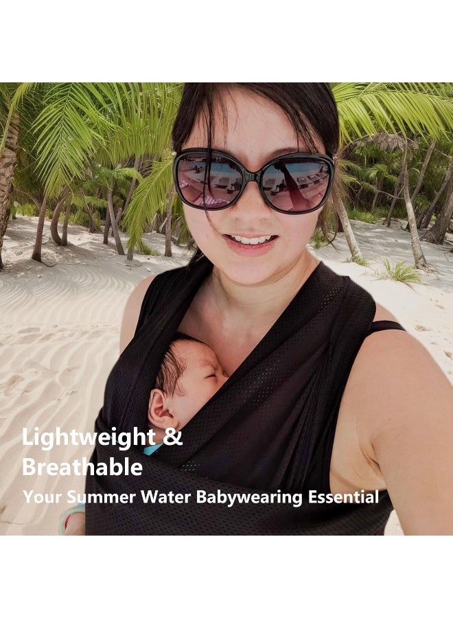 Vlokup (Lakeblue) - Baby Wrap Sling Carrier for Newborn, Infant, Toddler, Child - Image 3