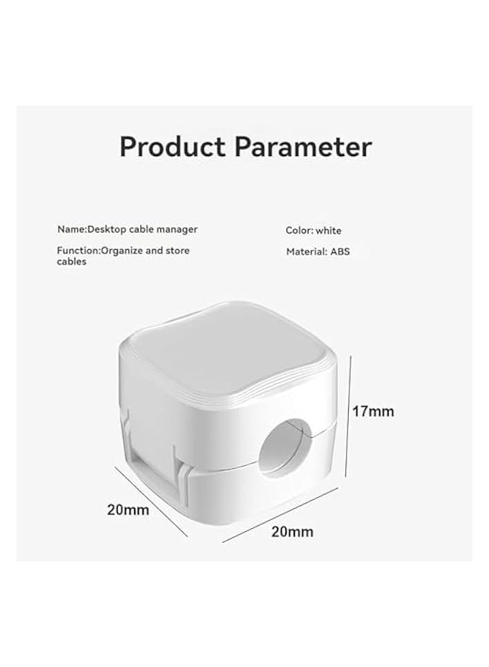 erorex 6 Pcs Magnetic Cable Holder,Phone Charging Cable Keeper,Under Desk Cable Clips Management,Magnetic Cord Organize,Cord Holder for Home Office Desk Phone Car Wall,White - Image 4