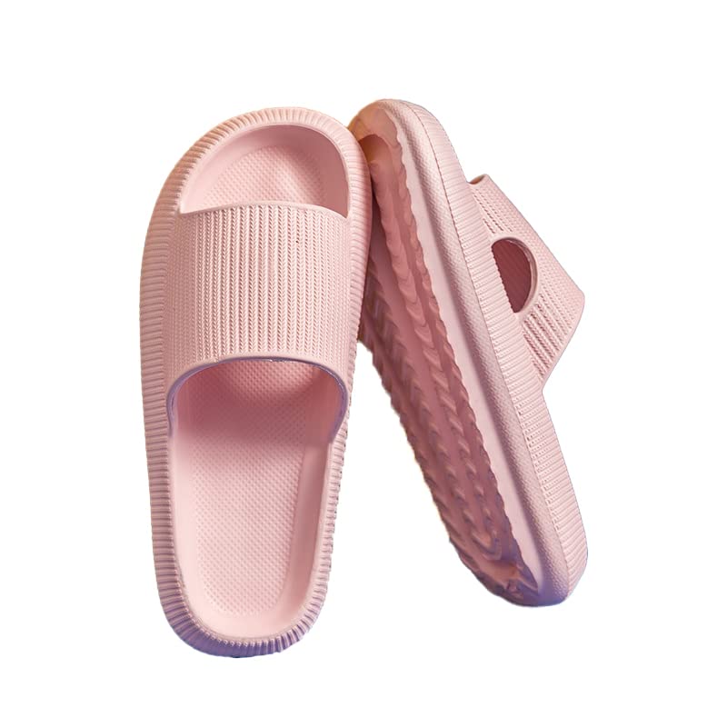 Non-Slip Thick Cloud Slides for Women and Men, Fast-Dry Pillow Slippers for Shower Home Spa Beach - Image 1